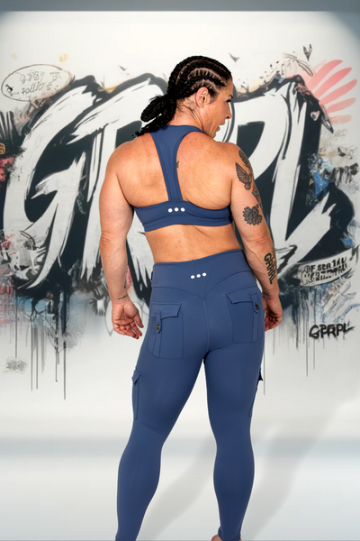 Chalchiuhtlicue Blue Majestic Cargo Leggings