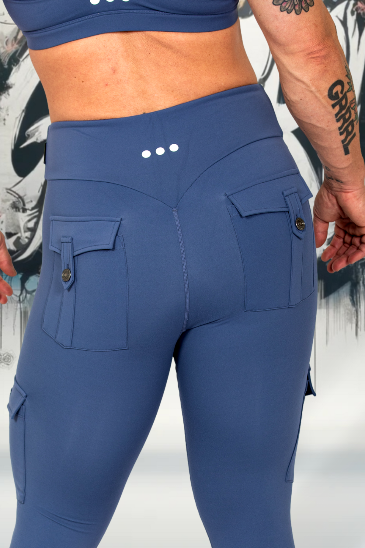 Chalchiuhtlicue Blue Majestic Cargo Leggings