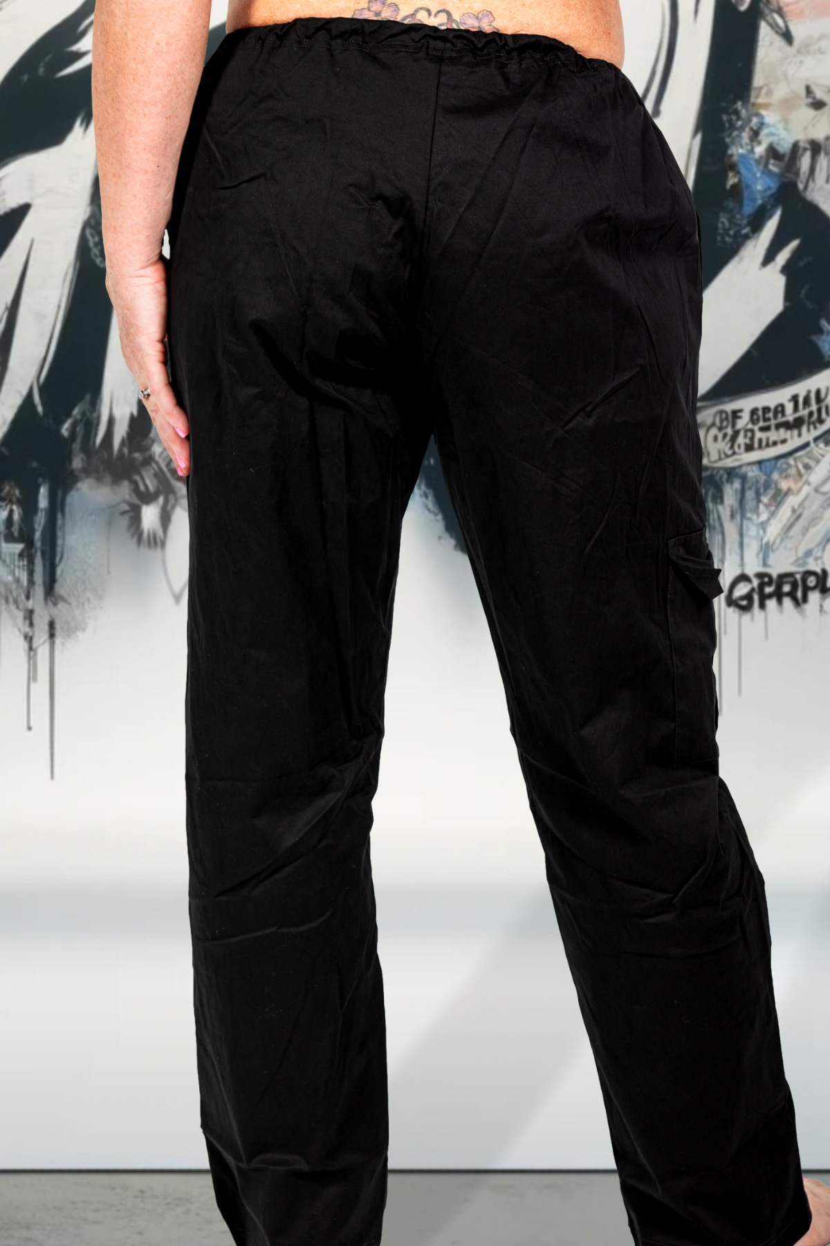 Black Cargo Lakshmi Pocket Track Pants FIRST ACCESS