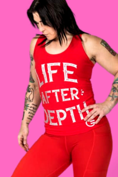 Life After Depth Red Fitted Tank