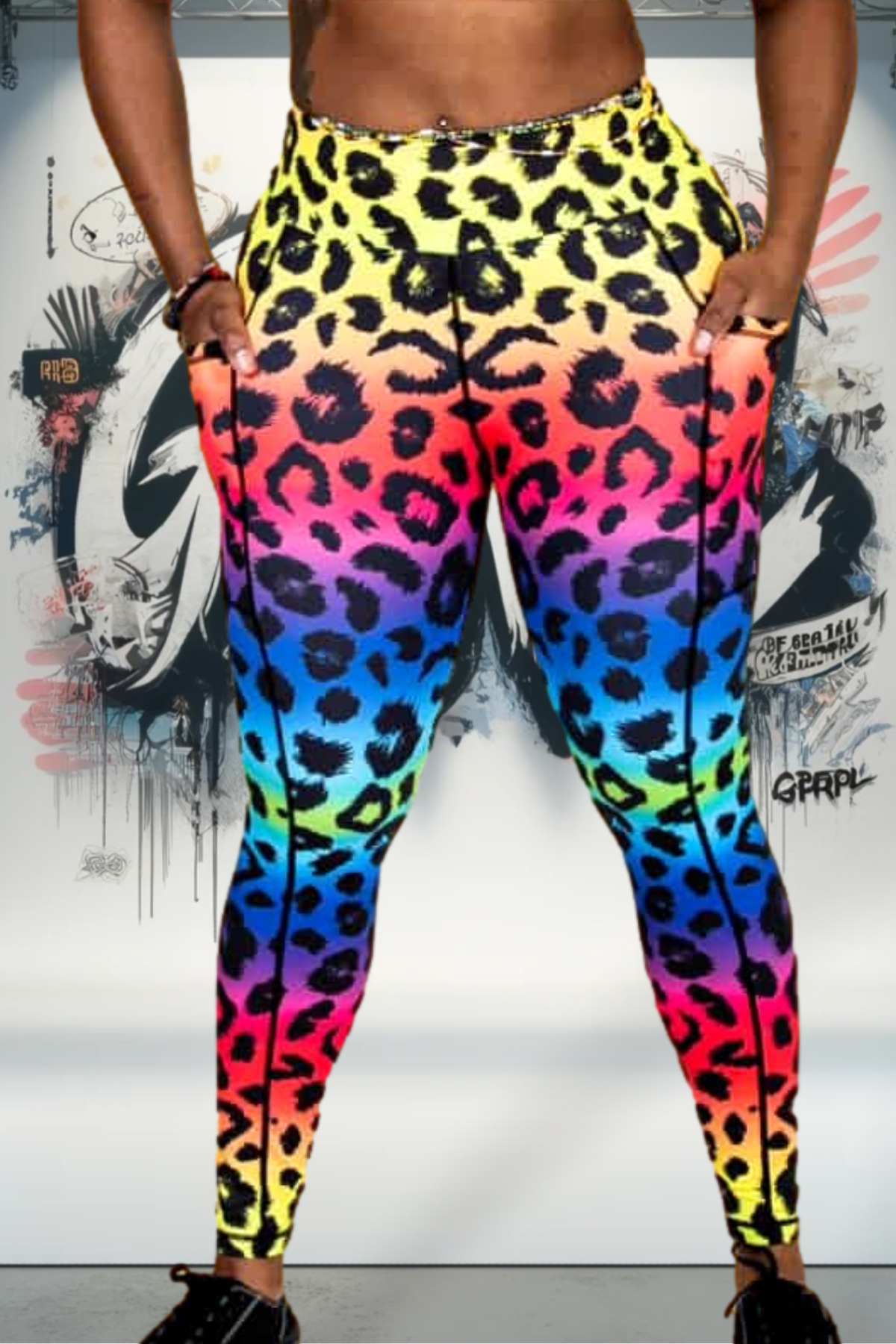 Neon Wildcat Next Level Pocket Leggings